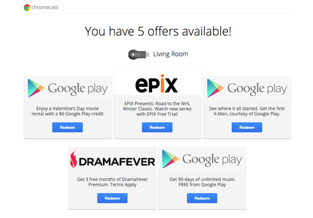 Got a Chromecast? Check for a $6 Gift From Google Right Now