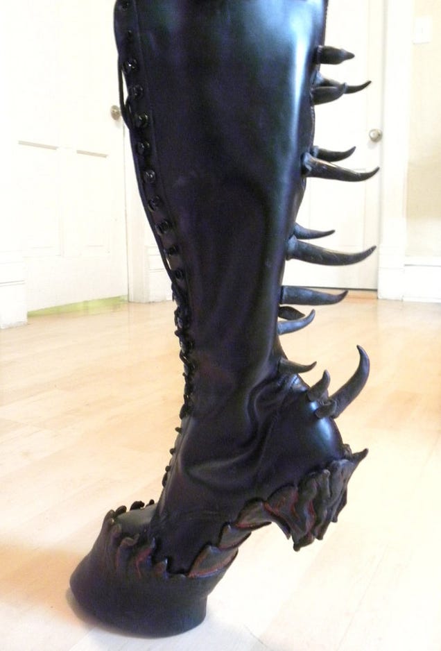 Unicorn hoof boots to sexually excite the fantasy horse fetishist in us all