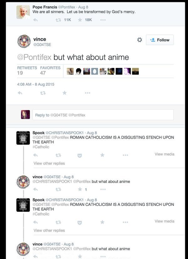 The Pope's Twitter Mentions Are a Living Hell