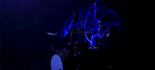 Glowing Sticks and Long Exposures Turn Drumming Into a Visual Feast