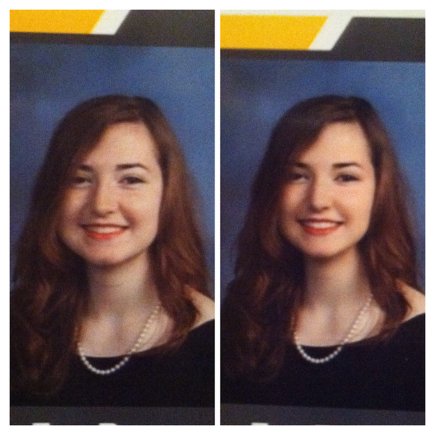 High school yearbook photoshops girl's face beyond recognition