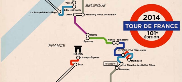 What the Tour de France Looks Like as a Subway Map