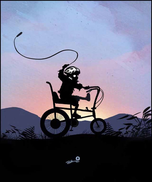 Beautiful superhero silhouettes show comic book characters at recess