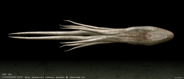 Prometheus concept art puts us face-to-sucker with the movie's creatures