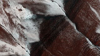 It's Late Spring on Mars, and the Frost Hasn't Quite Melted Yet