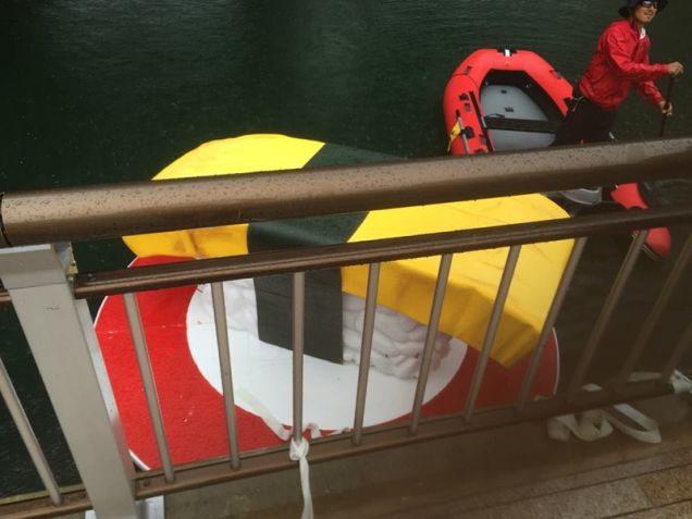 Giant Sushi Floats Through Osaka