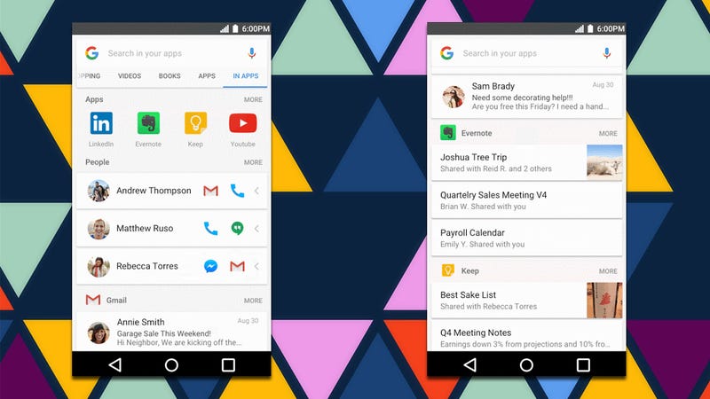 Google Will Now Let You Search Inside Your Apps From the Search Bar