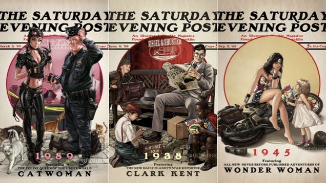 Superheroes Go Norman Rockwell In Adorable Saturday Evening Post Covers