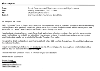 "Am I Sick? Are We All Sick?": Overwrought Things The Media Wrote To Auburn's PR Guy During Cam Newton's Wild 2010 Season