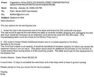 'Bring Beef, Tequila, and Condoms': The Sarah Palin E-Mails So Far