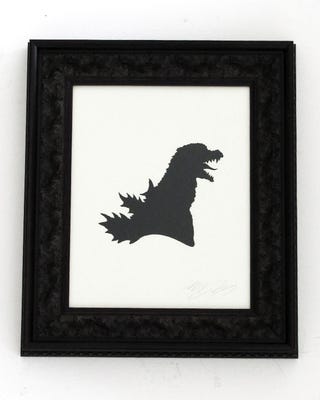Victorian paper silhouettes of famous (and infamous) scifi characters