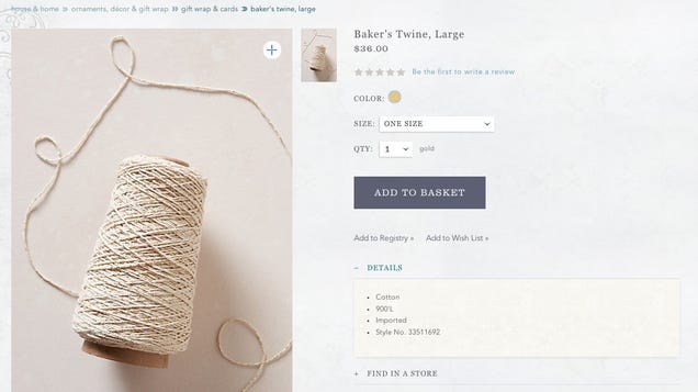 Anthropologie Is Selling a $36 Spool of Twine
