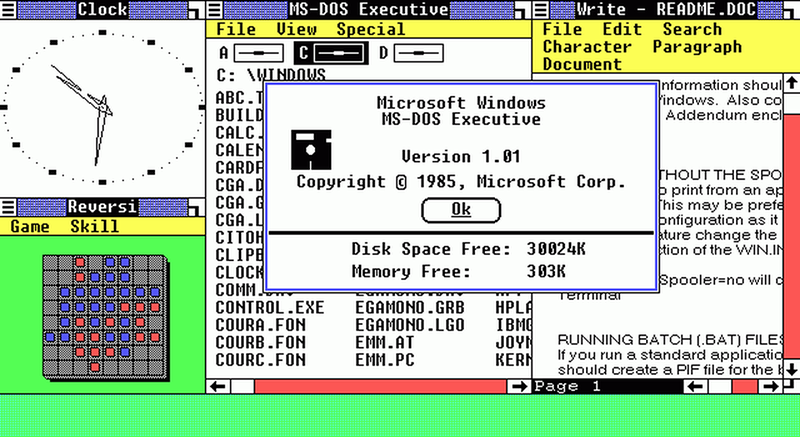 30 años de Windows 1.0: un paseo por la versión que lo empezó todo