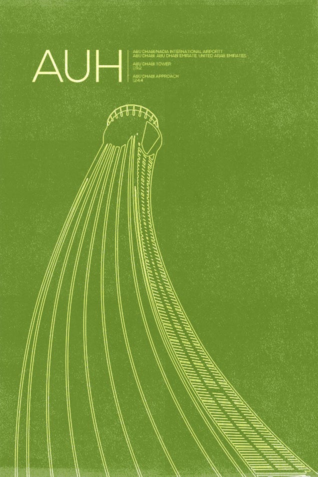 10 Graceful Posters Immortalizing the World's Air Traffic Control Towers