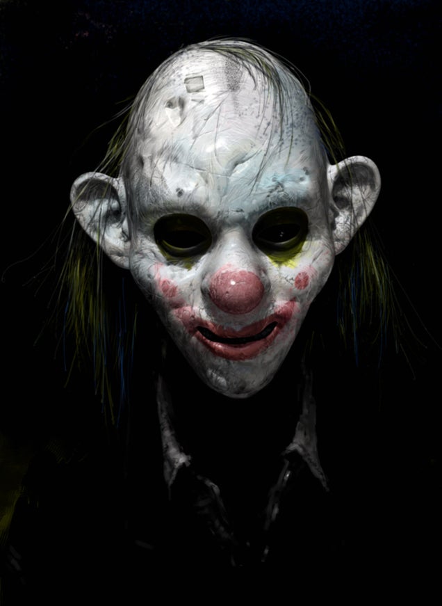 Never-seen Dark Knight concept art reveals the terrifying origins of the Joker's Clown Gang