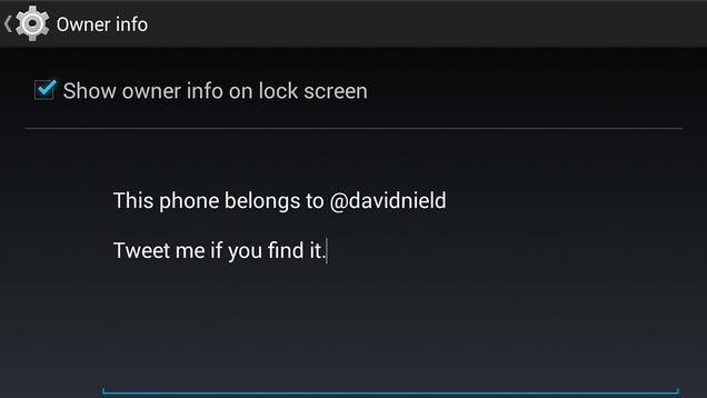 Display Owner Info on Your Android Device in Case It Gets Lost