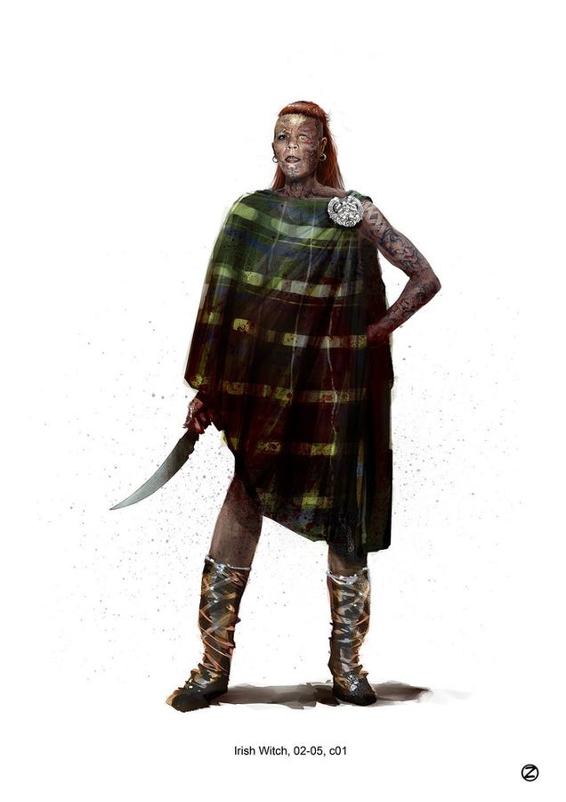The grotesque witch concept art from Hansel & Gretel will probably turn you on