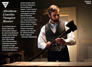 First footage of Abraham Lincoln Vampire Hunter shows the Rail Splitter in action!