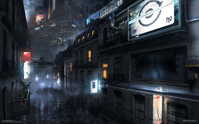 Amazing Concept Art of a Blade Runner-ified Paris