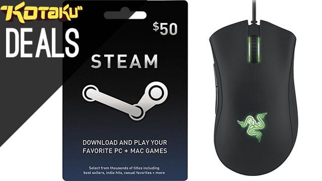 Buy the Razer DeathAdder Today and get $50 in Steam Credit
