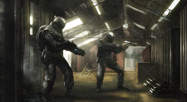 Nazi Explosions Meet Beautiful Landscape Paintings in This Video Game Concept Art