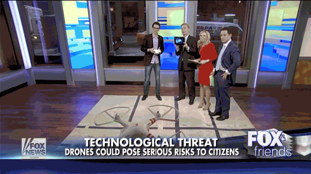 Guy Totally Crashes Drone While Teaching Drone Safety on TV