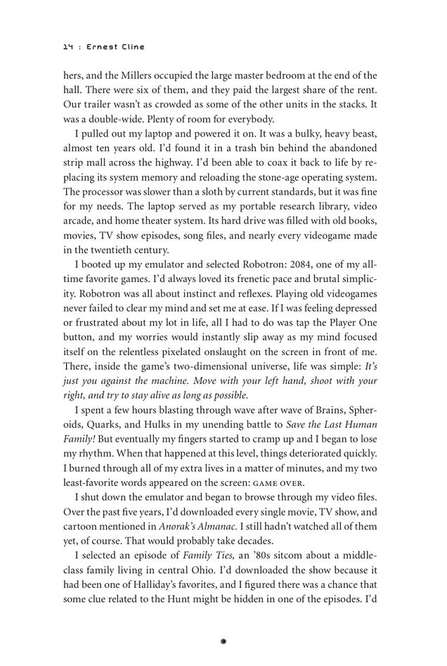 Read the first two chapters of Ernest Cline's new novel, Ready Player One