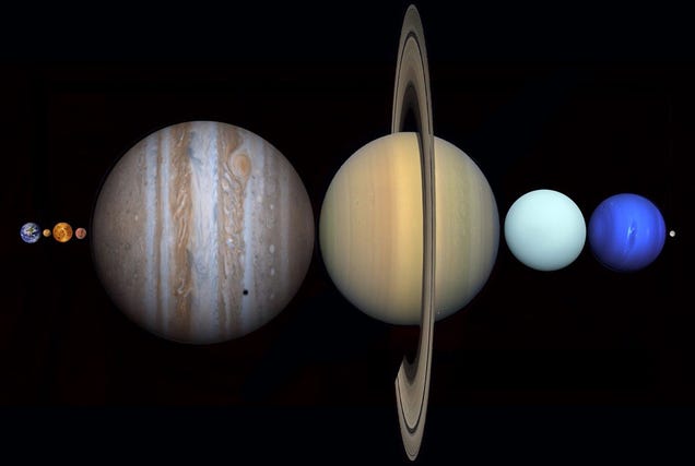 All the planets in the Solar System fit between the Earth and the Moon