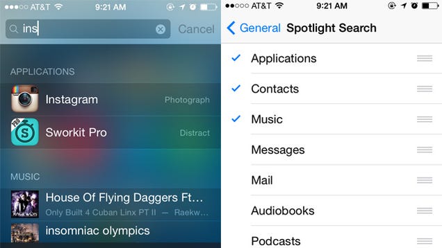 Customize Spotlight in iOS for Quicker Searches