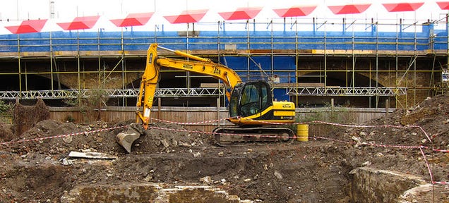 Machines Are Forced To Dig Their Own Graves Under Luxury London Flats