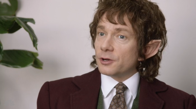 Martin Freeman Returns as Bilbo Baggins...To Sell Paper on SNL