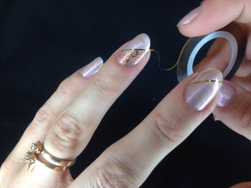 Pretty, Easy Nails: Sparkles & Stripes
