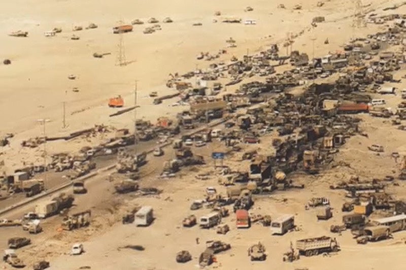 Iraqi Forces Were Annihilated While Retreating On 'The Highway Of Death' 25 Years Ago