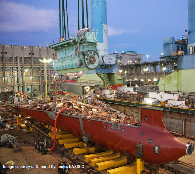 Here's a Natural Gas-Powered Cargo Ship Getting Its 539-Ton Engine