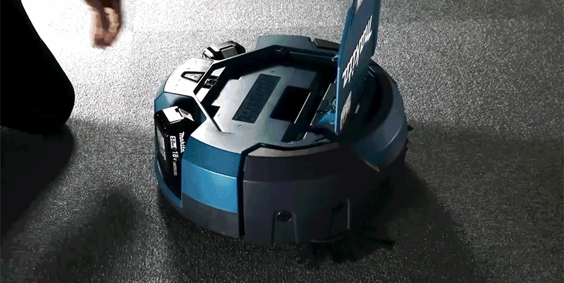 Makita's Robo-Vac Uses Power Tool Batteries to Clean Workshop Floors For Hours