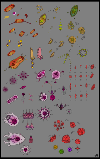 Concept designs of battle-ready pathogens and blood cells would make for a fantastic video game