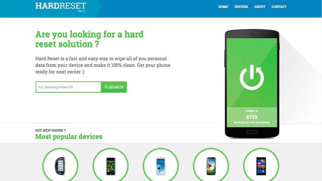 HardReset Has Reset Instructions for Virtually Any Smartphone