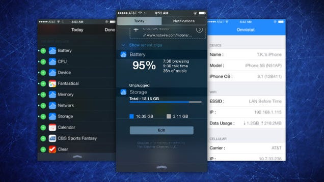 Omnistat Puts A System Monitor In Your iPhone's Notification Center
