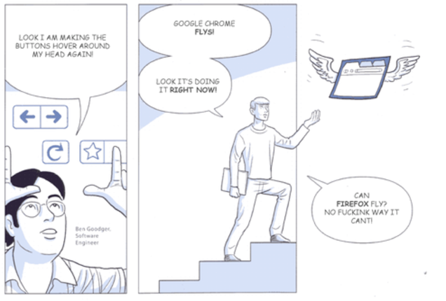 Uh oh, the b-tards got their hands on Google's Chrome comic