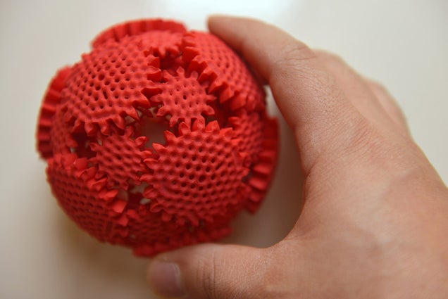 Mind-Boggling Spherical Gear Made from 3D-Printed Moving Parts