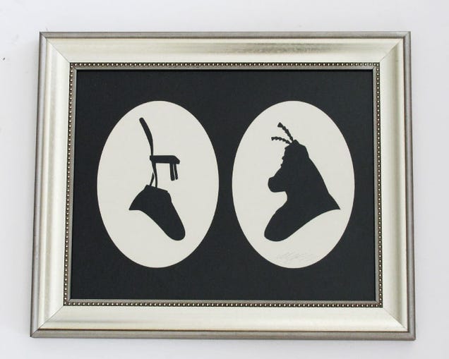 Victorian paper silhouettes of famous (and infamous) scifi characters