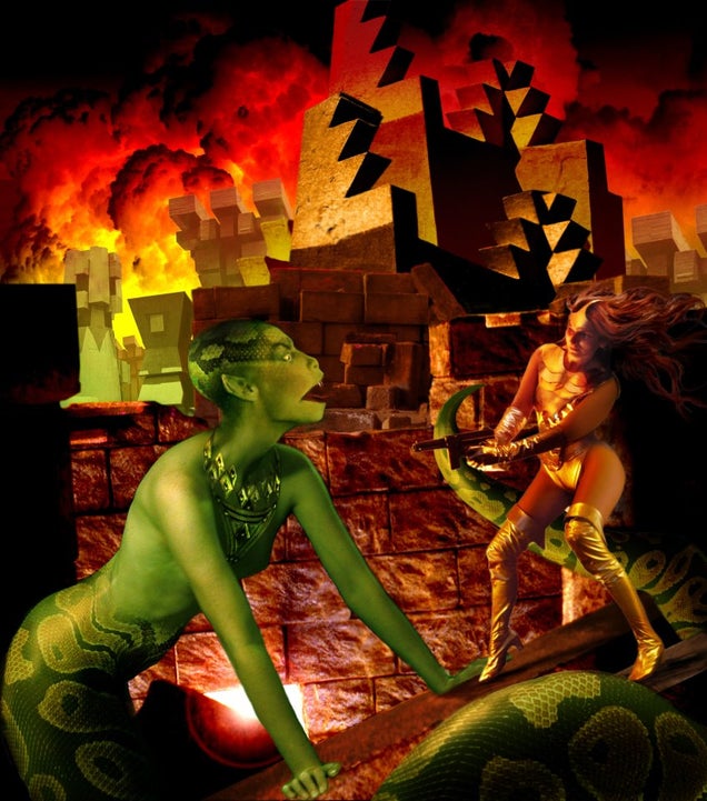 Artist helps wife fight cancer by turning her into a sexy pulp warrior