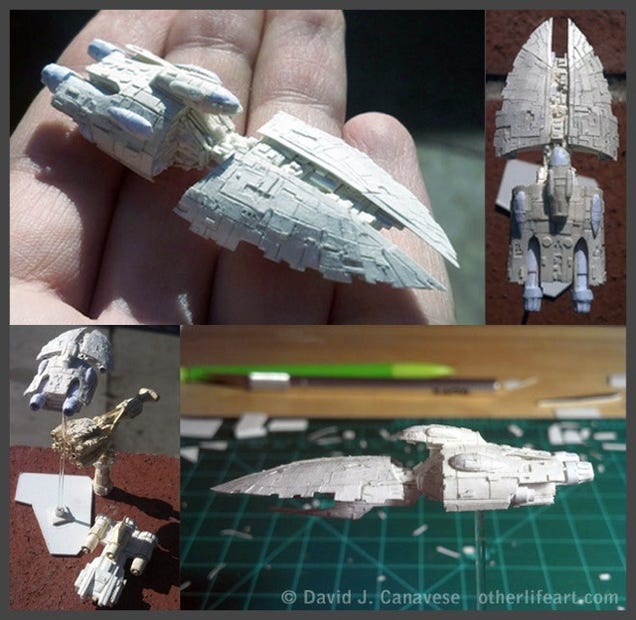 Awesome Man Makes Teeny-Tiny Star Wars Ships