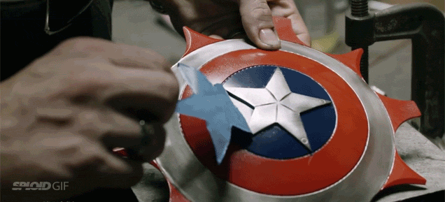 captain america should use these throwing ninja star shield