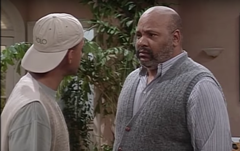 uncle phil (james avery) in  the fresh prince of bel-air screen
