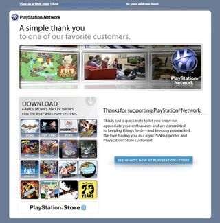 Sony Thanks Its Customers With PSN Ads