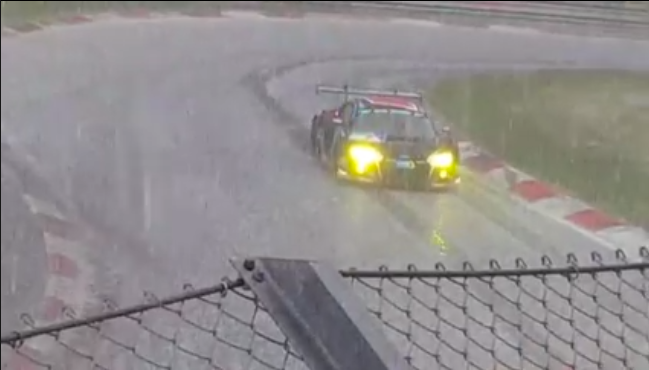 Look How Crazy The Hail Was At The Nürburgring 24 Hour Race Today 