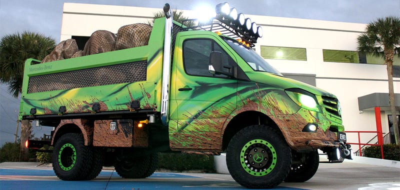 This Extreme Off-Road Dump Truck Proves Mercedes Has A Sense Of Humor