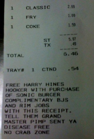 The Horny Waiter and Other Racist, Insulting, and Bizarre Fast Food Receipts