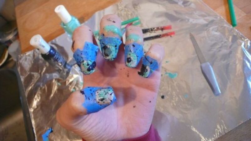 How To Give Yourself Paint-Splattered Jackson Pollock Nails